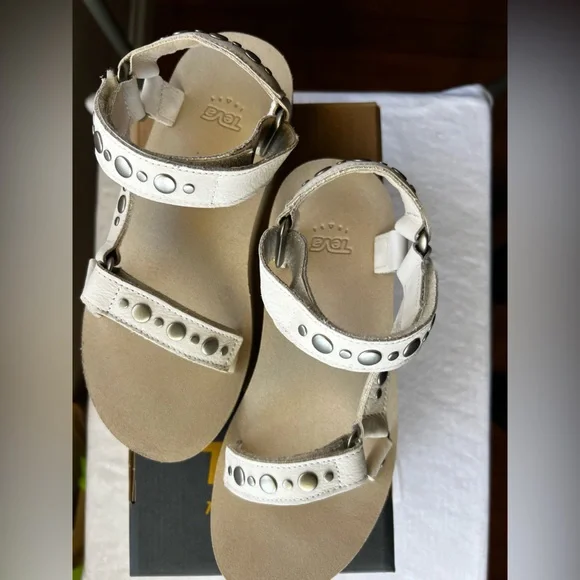 Teva White Sandals Comfortable and Versatile